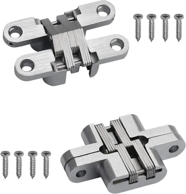 Productafbeelding van Verborgen scharnier 2 stuks 9,5 cm 180° vouwdeur zinklegering voor kast en kast met schroeven