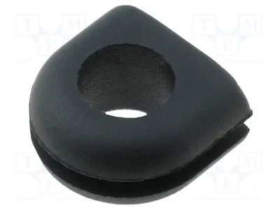 Image de 10 œillets noirs, passe-fils, ouverture : 7,5 mm, diamètre : 5,2 mm