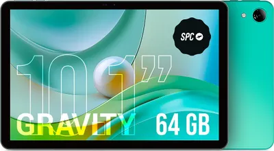 SPC Gravity - Tablet 10.1 Zoll HD Mint, Octa-Core, 4GB RAM, 64GB Speicher, 9,5 Stunden Akkulaufzeit, Google Family Link Parental Control, Android 14