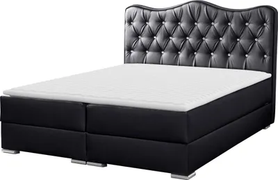 Produktbild von MIRJAN24 Boxspringbett Sultan, Stilvoll Doppelbett, Bett mit zwei Bettkästen, Schlafzimmer (Farbe: Soft 011, Größe: 120 x 200 cm)