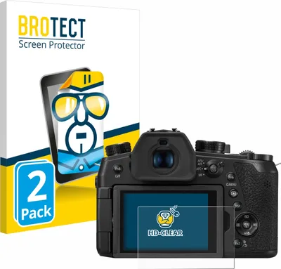 Produktbild von 2x Für Panasonic DC-FZ1000 II / DC-TZ200 Schutzfolie BROTECT Displayschutz Display Schutz Folie Klar Transparent