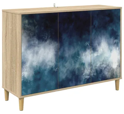 Zdjęcie produktu dla Komoda RAALTE, Sonoma, 102 x 33 x 75 cm, płyta drewnopochodna