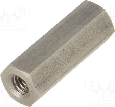 Immagine prodotto di 10 distanziatori filettati con filettatura interna M4, lunghezza 20 mm, esagonali, 146x20. Distanziatori