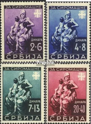 Produktbild von Briefmarken Serbien (Dt.Bes.2.WK.) 1942 Mi 82-85 (kompl.Ausg.) postfrisch Wohlfahrt