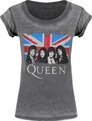 Produktbild von Queen - "Burnout" T-Shirt für Damen RO1609 (XXL) (Anthrazit)