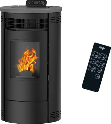 Obrázok produktu pre Vzduchové peletové kachle Flavia 9.5 kW Sannover Black