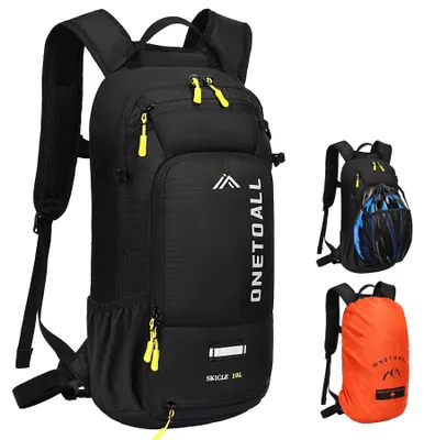 MTB-Rucksack 10 L, wasserdicht, mit Helmnetz, für Sport