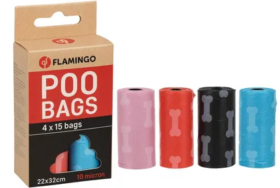 Obrázok produktu pre Flamingo KOTBEUTEL Basic Bones, viacfarebný, 4 x 15 kusov
