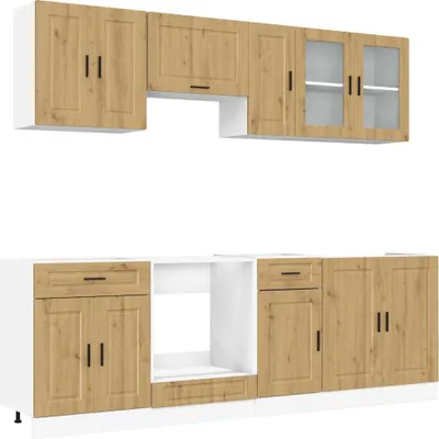 Produktbild von 8-tlg. Küchenschrank-Set Kalmar Artisan-Eiche Holzwerkstoff