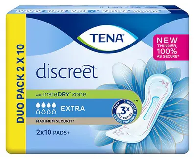 Produktbild von Tena Discreet Lady Extra Inkontinenz-Einlagen, 2 x 10 Stück