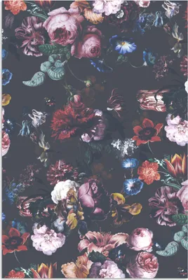 Produktbild von MuchoWow® Poster Vintage - Kunst - Blumen 60x90 cm - Wanddekoration