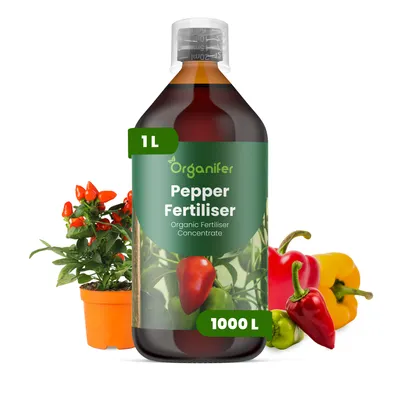 Obrázok produktu pre Paprika – Tekuté hnojivo 1 L – 2-1-8 (NPK) – Pre paprikové rastliny – Podporuje silný rast a bohatú úrodu – Organifer