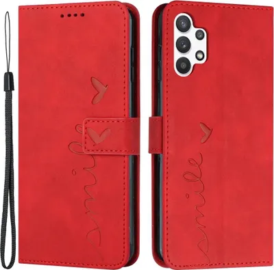 Produktbild von Samsung Galaxy A32 5G Hülle - Coverup Smile Klapphülle - Rot