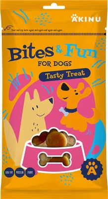 Obrázek produktu pro Akinu BITES & FUN Kuřecí chipsy pamlsek pro psy 85 g