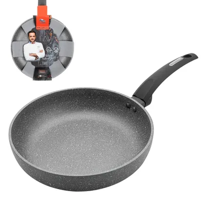 Produktbild von Aluguss PFANNE Ø 27 cm antihaft beschichtet Bratpfanne Induktionspfanne Grau