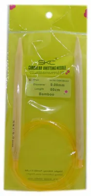 Produktbild von SKC Bambus Stricknadeln auf Seil 80 cm 9 mm