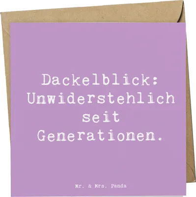 Produktbild von Mr. & Mrs. Panda Grußkarte Spruch Kurzhaardackel Dackelblick - Lavendeltraum - Geschenk, Glückwunschkarte, faltkarte, Hunderasse, Magie, Hunde, Verbindung, anlasskarte