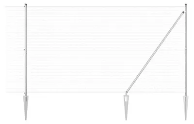 Produktbild von Geschweißter Drahtzaun mit 13 Spike-Pfosten 1,6x25 m aus verzinktem Stahl