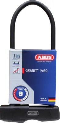 Produktbild von ABUS Bügelschloss Granit 460 + USH460-Halterung - Fahrradschloss mit Rundbügel - ABUS-Sicherheitslevel 9 - 300 mm Bügelhöhe