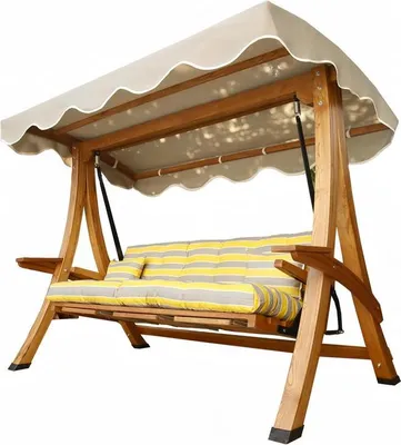 Immagine prodotto di Altalena da giardino marrone-beige Altalena Mobili da salotto a baldacchino per esterni