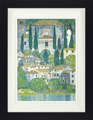 Produktbild von Gustav Klimt Gerahmtes Bild Mit Edlem Passepartout | Wand-Bilder | Im Bilderrahmen - Kirche In Cassone Am Gardasee, 1913 (40 x 30 cm)