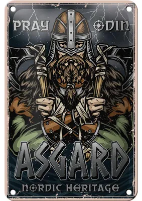 Produktbild von Blechschild Wikinger 12x18cm Asgard nordic Heritage