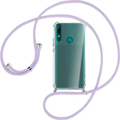 Produktbild von Handykette Backcover-Schutzhülle mit Band (Metall silberfarben) für Huawei P Smart Z - violett