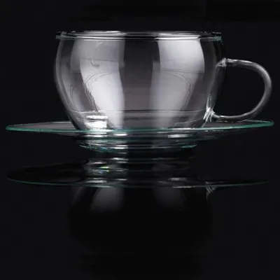 Immagine prodotto di Tazza in vetro con piattino