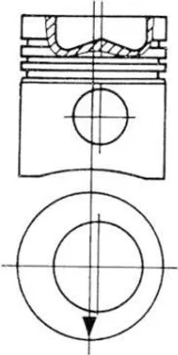 Produktbild von Kolbenschmidt Kolben 93445700, Zylinderbohrung 100 mm, Kompressionshöhe 66,9 mm, Bolzen 38 mm