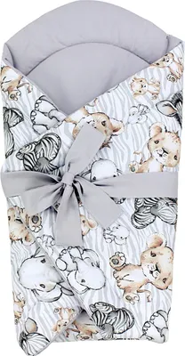 Produktbild von TupTam Unisex Baby Einschlagdecke mit Schleife, Farbe: Safari, Größe: 70 x 70 cm