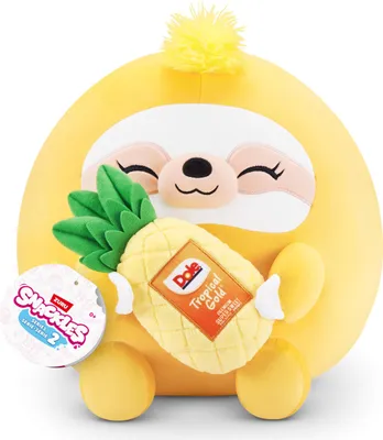Produktbild von Zuru Snackles Faultier Gelb Dole Ananas Snackle Stofftier mit Essen 20cm groß