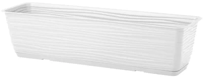 Produktbild von Pflanzgefas Balustrade - Kunststoff - weiss - L50 x B17 x H14 cm - mit Auffangteller
