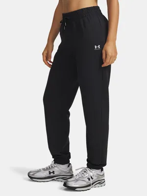Productafbeelding van Under Armour dames trainingspak, sportterry joggingbroek, zwart, maat LG