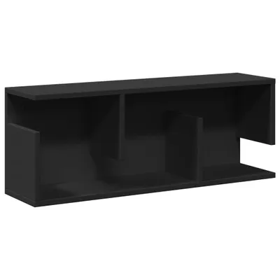 Zdjęcie produktu dla Półka ścienna, 80x20x30 cm, czarna, materiał drewnopochodny