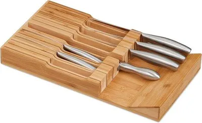 Produktbild von Messenblock für 12 Messer, Bambus, natürliche Optik, liegend