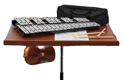 Obrázek produktu pro Glockenspiel, 32 tónů, s paličkami a transportní taškou, oranžová barva
