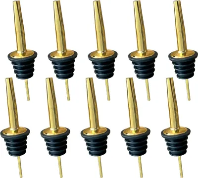 Produktbild von Ausgießer Spirituosen Edelstahl Gold, 10er Set