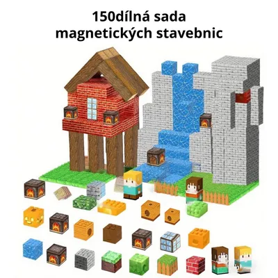 Obrázek produktu pro 150dílná sada magnetických stavebnic – Montessori STEM hračka pro děti