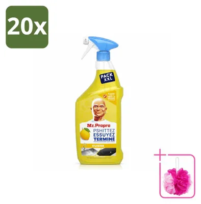 Produktbild von 20 x Mr. Proper Flash Reiniger Spray - Allesreiniger und Entfetter - Zitrone - 800 ml - Sparpackung - 20 Stücke