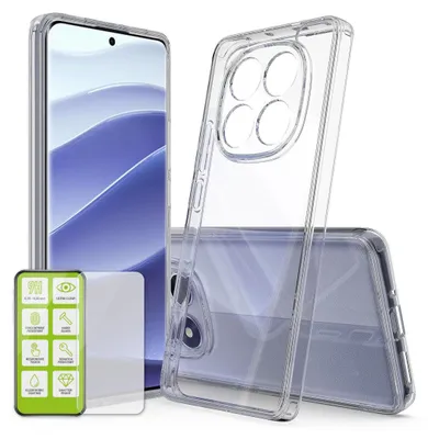 Produktbild von TPU Hülle + Schutzglas für Xiaomi Redmi Note 15 Pro 9H Glas Bundle Transparent
