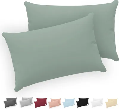 Zdjęcie produktu dla Poszewki na poduszki 50x70 (zestaw 2 szt.) - 100% bawełna dżersej, gramatura 150 GSM - 50x70 cm - Poszewki na poduszki 50x70 - Poszewki z zamkiem błyskawicznym - Certyfikat Oeko-Tex