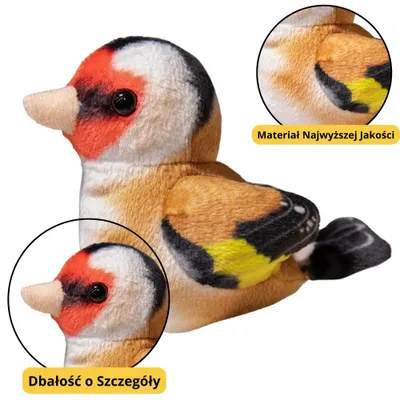 Immagine prodotto di Piccolo uccello di peluche cinciallegra blu 10 cm