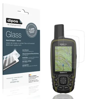 Image de 2x Protection ecrán pour Garmin GPSMAP 65s mat Verre souple Film Protecteur 9H dipos