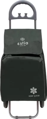 Zdjęcie produktu dla ESTIA | Wózek na zakupy – wózek na kółkach – szary – 40 l – wózek na zakupy – torba na kółkach