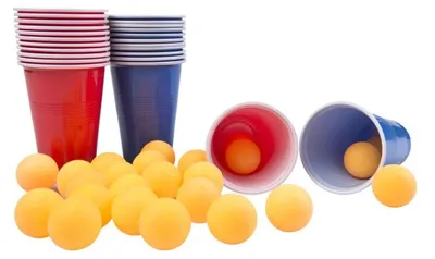Produktbild von beerpong Plastikbecher und Kugeln 48 Stück