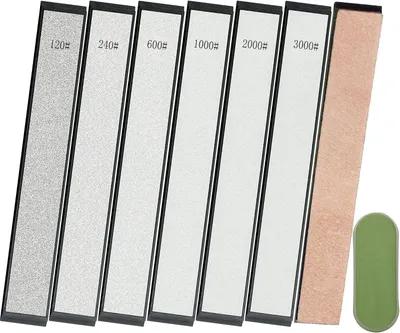 Produktbild von Diamantschleifstein Set, 6 Stück, Körnungen 120# bis 3000#, für Kochmesser schleifen