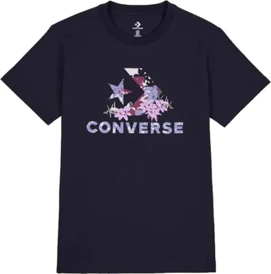 Produktbild von Converse  Uni T-Shirt Damen  Abstract Flowers Schwarz XS