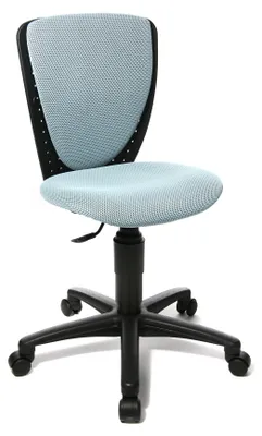 Kinderdrehstuhl, hohe Rückenlehne, Polyester, hellblau