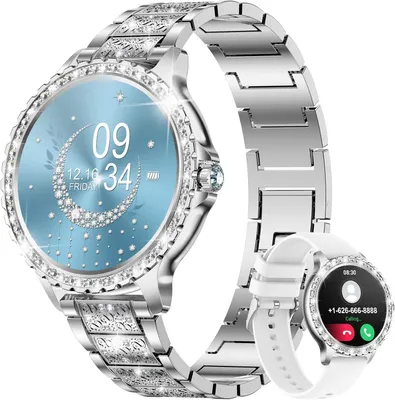 Produktbild von LIGE Damen Smartwatch mit Telefonfunktion 1.32 Zoll Fitness Uhr mit Herzfrequenz Schlaf & Zyklustracking SpO2 Sportmodi IP67 wasserdicht