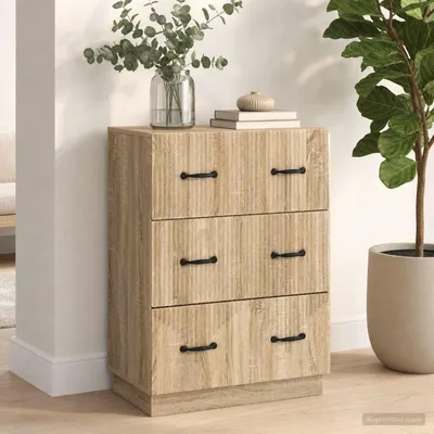 Immagine prodotto di vidaXL Cassettiera in rovere Sonoma 66 x 34,5 x 87 cm in materiale derivato dal legno